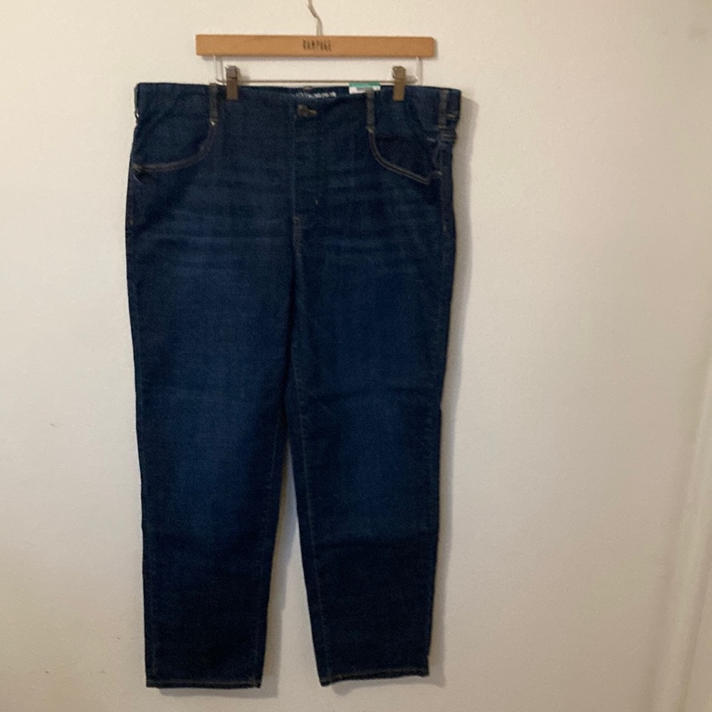 Time & Tru Mid-Rise Straight leg pull on jeans XL/XG(16-18) 4 pockets Belt loops